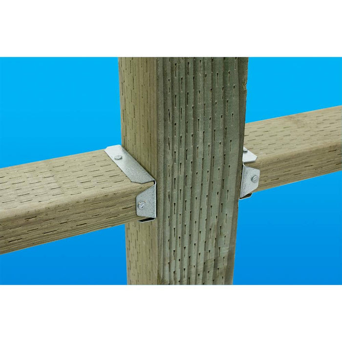Wood Connector 2 in. x 4 in. Strong-Tie Fence Rail Bracket Galvanized FB 3