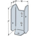 Wood Connector 2 in. x 4 in. Strong-Tie Fence Rail Bracket Galvanized FB 8
