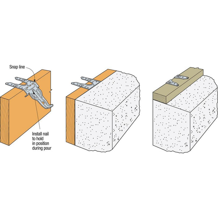 Wood Connector 3 in. x 8 in.  Strong-Tie Mudsill Anchor Galvanized MASA 2