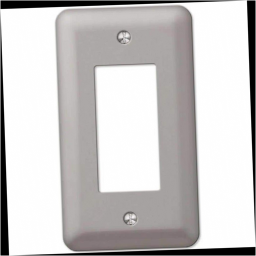 Steel Wall Plate 1-Gang Pewter Rocker 5pcs.