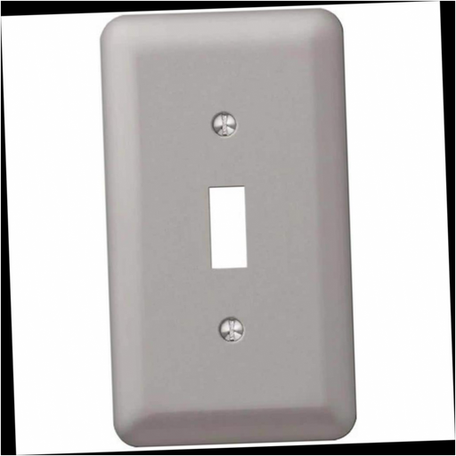 Steel Wall Plate 1-Gang Pewter Toggle 5pcs.