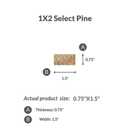 Common Board 1 in. x 2 in. x 8 ft. Select Kiln-Dried Square Edge Whitewood