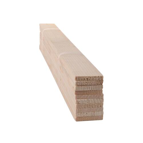 White Wood Plank 3/8 in. x 1-1/2 in. x 18 in. (10-Pack)