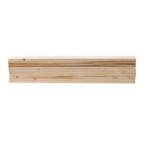 White Wood Plank 3/8 in. x 1-1/2 in. x 18 in. (10-Pack)