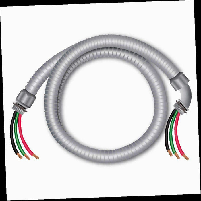 Non-Metallic PVC Conduit Cable Whip 1/2 in. x 4 ft. 10/3 Ultra-Whip Liquidtight Flexible