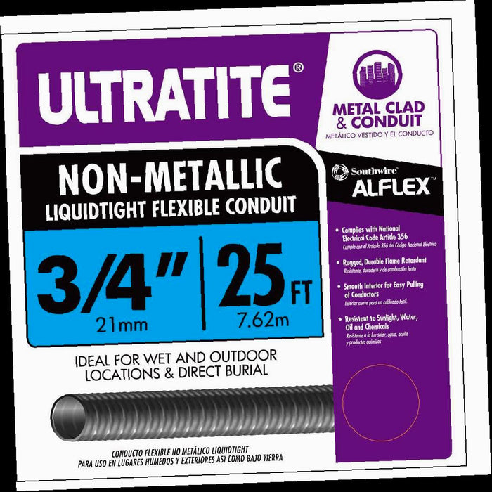 x ft. Ultratite Liquidtight Flexible Non-Metallic PVC Conduit 3/4 in. 25