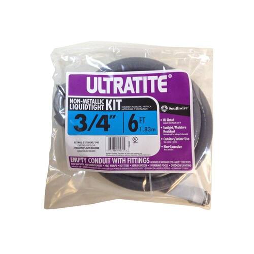 Ultratite Liquidtight Flexible Non-Metallic PVC Conduit Whip 3/4 in. x 6 ft