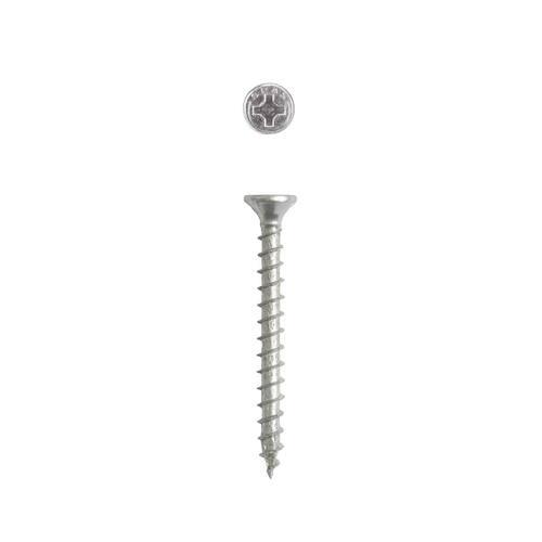 Multi-Purpose Screw #10 x 2 in. Zinc Coated Phillips-Square Drive Flat Undercut Full Thread 105 per Box