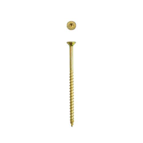 Wood Screw #10 x 3  in. Flat Head Torx Yellow Zinc-plated (72-Pack)