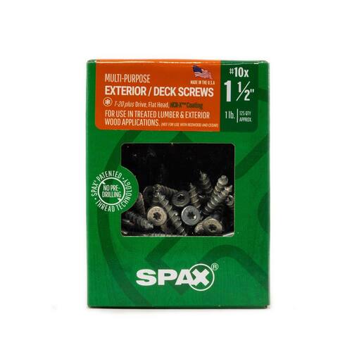 Multi-Purpose Screw #10 x 1-1/2 in. HCR-X T-Star Plus Flat Undercut Interior/Exterior (125 Per Box)