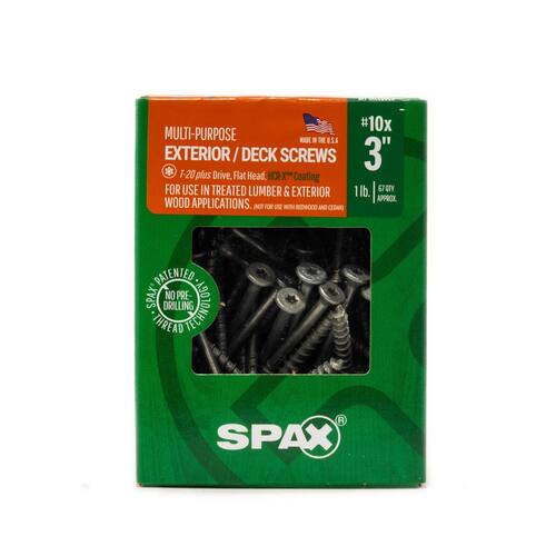 Wood Screw #10 x 3  in. Flat Head Torx Zinc Plated (67-Pack)