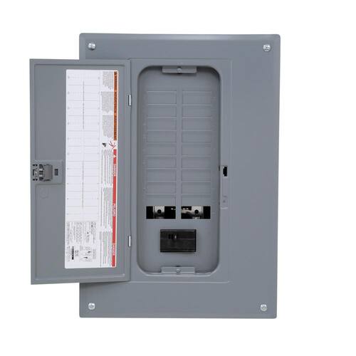 Circuit Breaker 100 Amp 20-Space 40-Circuit Homeline Indoor Main Plug-On Neutral Load Center with Cover(HOM2040M100PCVP)