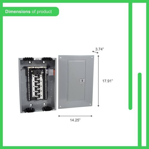 Circuit Breaker 100 Amp 20-Space 40-Circuit Homeline Indoor Main Qwik-Grip Plug-On Neutral Load Center with Cover - Value Pack