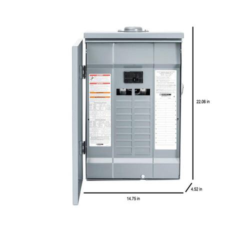 Circuit Breaker 100 Amp 20-Space 40-Circuit Homeline Outdoor Main Plug-On Neutral Load Center