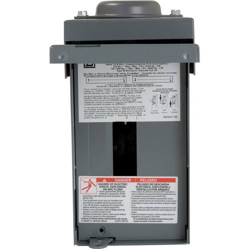 Load Center 70 Amp 2-Space 4-Circuit Homeline Outdoor Main Lug Center(HOM24L70RBCP)