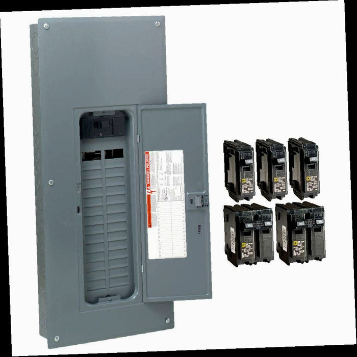 Circuit Breaker 200 Amp 30-Space 60-Circuit Homeline Indoor Main Plug-On Neutral Load Center with Cover(HOM3060M200PCVP)