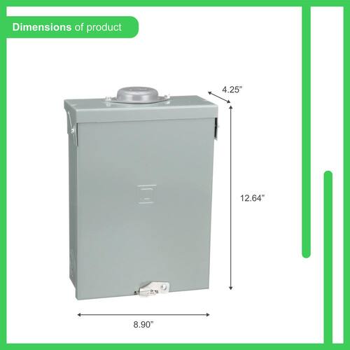 Load Center 100 Amp 6-Space 12-Circuit Homeline Outdoor Main Lug Center(HOM612L100RBCP)