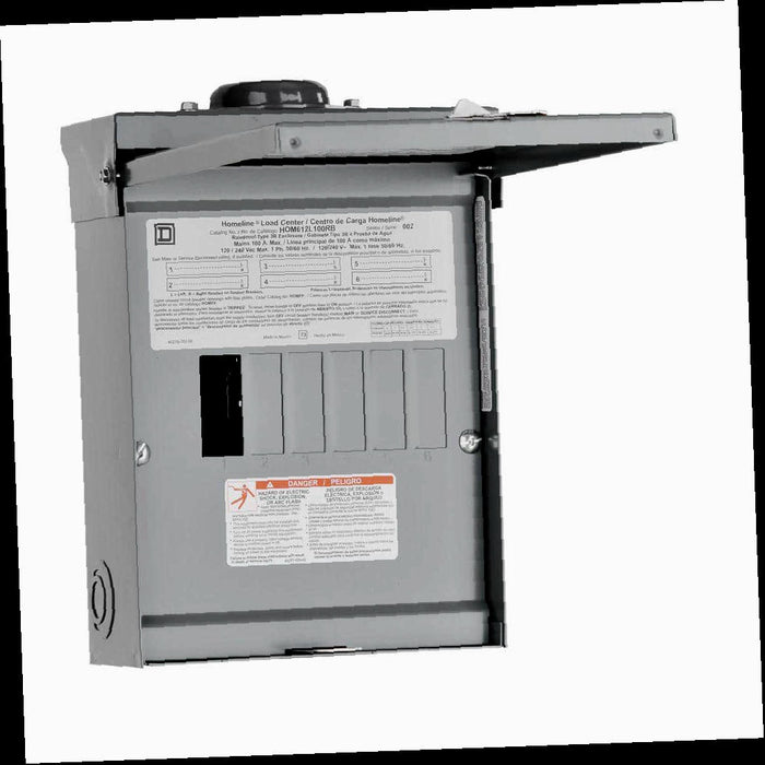 Load Center 100 Amp 6-Space 12-Circuit Homeline Outdoor Main Lug Center(HOM612L100RBCP)