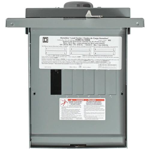 Load Center 100 Amp 6-Space 12-Circuit Homeline Outdoor Main Lug Center(HOM612L100RBCP)