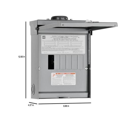 Load Center 100 Amp 6-Space 12-Circuit Homeline Outdoor Main Lug Center(HOM612L100RBCP)