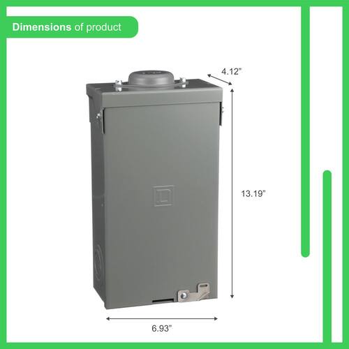 Circuit Breaker 100 Amp 2-Pole Circuit QO Outdoor Enclosure with QO2100 Included