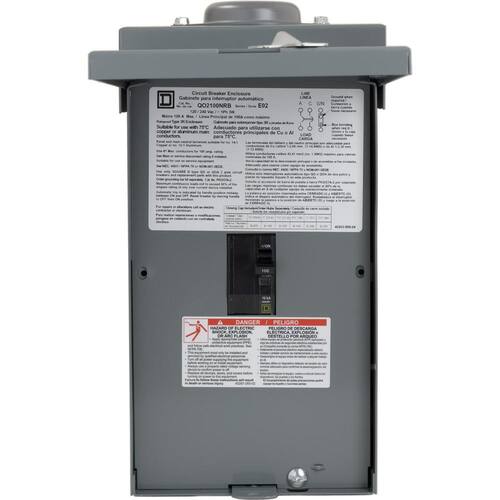 Circuit Breaker 100 Amp 2-Pole Circuit QO Outdoor Enclosure with QO2100 Included