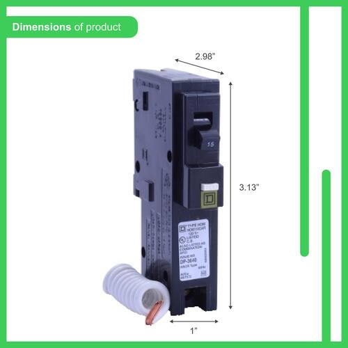 Circuit Breaker 15 Amp Single-Pole Circuit Homeline Combination Arc Fault Breaker(HOM115CAFIC)