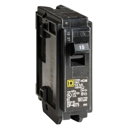 Circuit Breaker 15 Amp Single-Pole Circuit Homeline Breaker(HOM115CP)