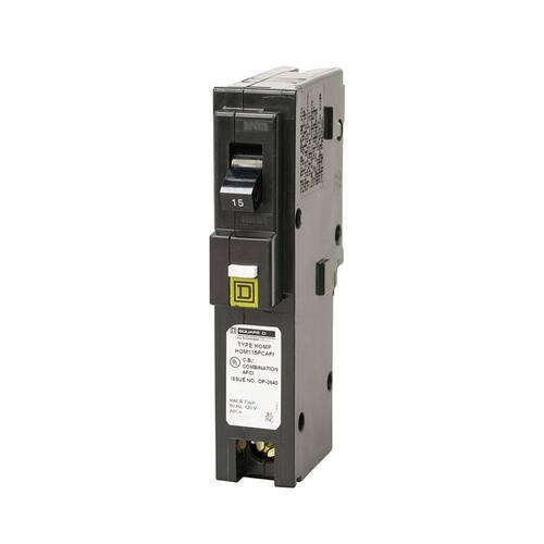 Circuit Breaker 15 Amp Single-Pole Circuit Homeline Plug-On Neutral Combination Arc Fault Boxed