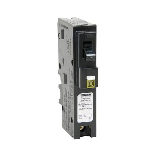 Circuit Breaker 15 Amp Single-Pole Circuit Homeline Plug-On Neutral Combination Arc Fault Breaker(HOM115PCAFIC)