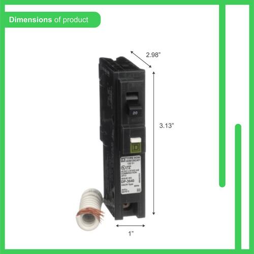 Circuit Breaker 20 Amp Single-Pole Circuit Homeline Combination Arc Fault Breaker(HOM120CAFIC)