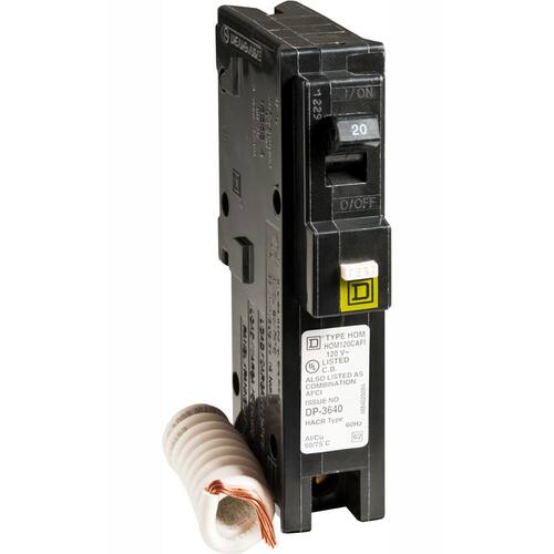 Circuit Breaker 20 Amp Single-Pole Circuit Homeline Combination Arc Fault Breaker(HOM120CAFIC)