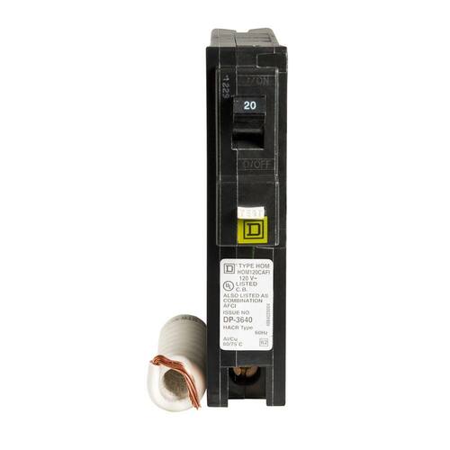 Circuit Breaker 20 Amp Single-Pole Circuit Homeline Combination Arc Fault Breaker(HOM120CAFIC)