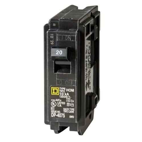 Circuit Breaker 20 Amp Single-Pole Circuit Homeline Breaker(HOM120CP)