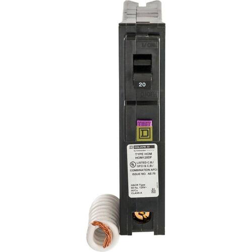 Circuit Breaker 20 Amp Single-Pole Circuit Homeline Dual Function (CAFCI and GFCI)