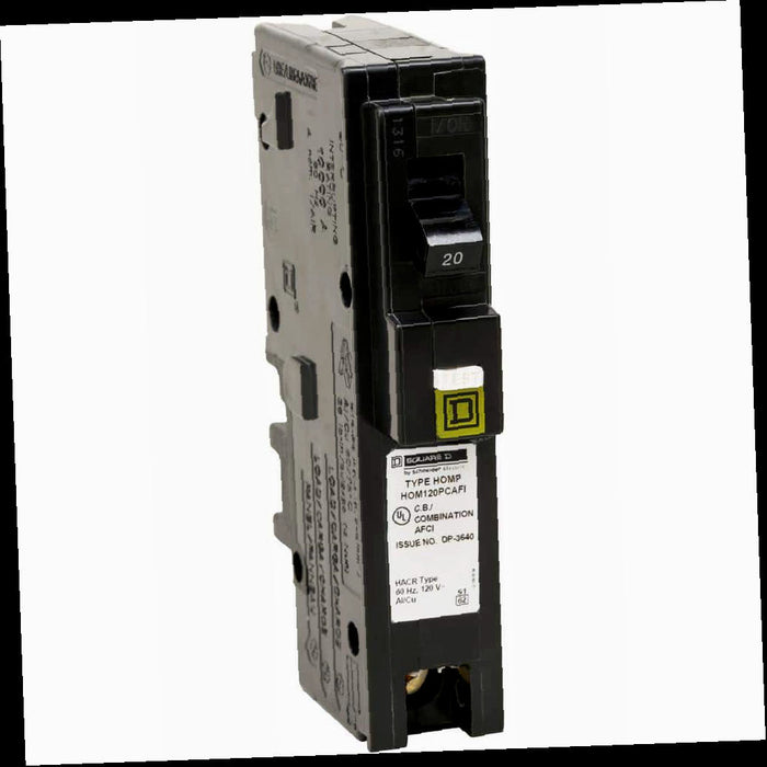 Circuit Breaker 20 Amp Single-Pole Circuit Homeline Plug-On Neutral Combination Arc Fault Breaker(HOM120PCAFIC)