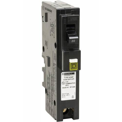 Circuit Breaker 20 Amp Single-Pole Circuit Homeline Plug-On Neutral Combination Arc Fault Breaker(HOM120PCAFIC)