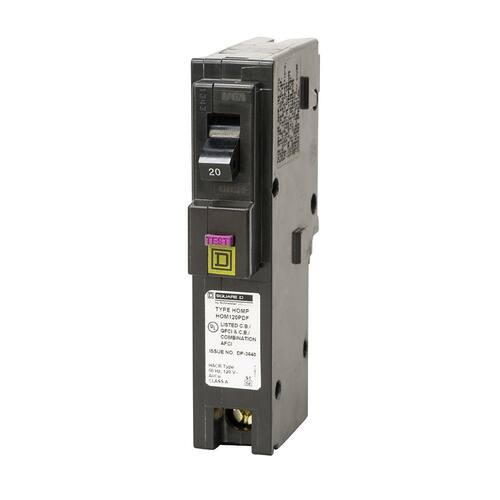 Circuit Breaker 20 Amp Single-Pole Circuit Homeline Plug-On Neutral Dual Function (CAFCI and GFCI) Boxed