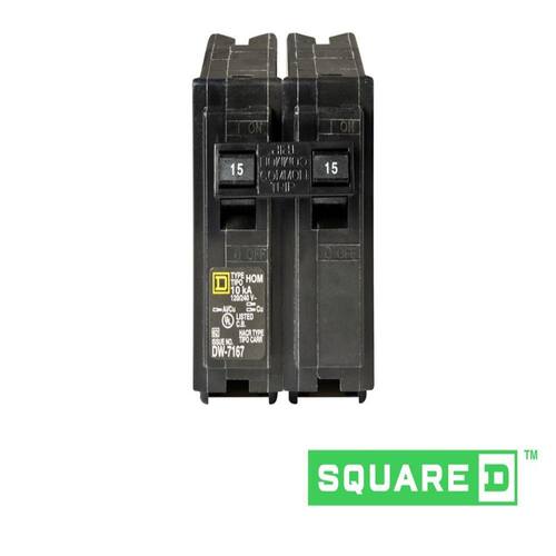 Circuit Breaker 15 Amp 2-Pole Circuit Homeline Breaker(HOM215CP)