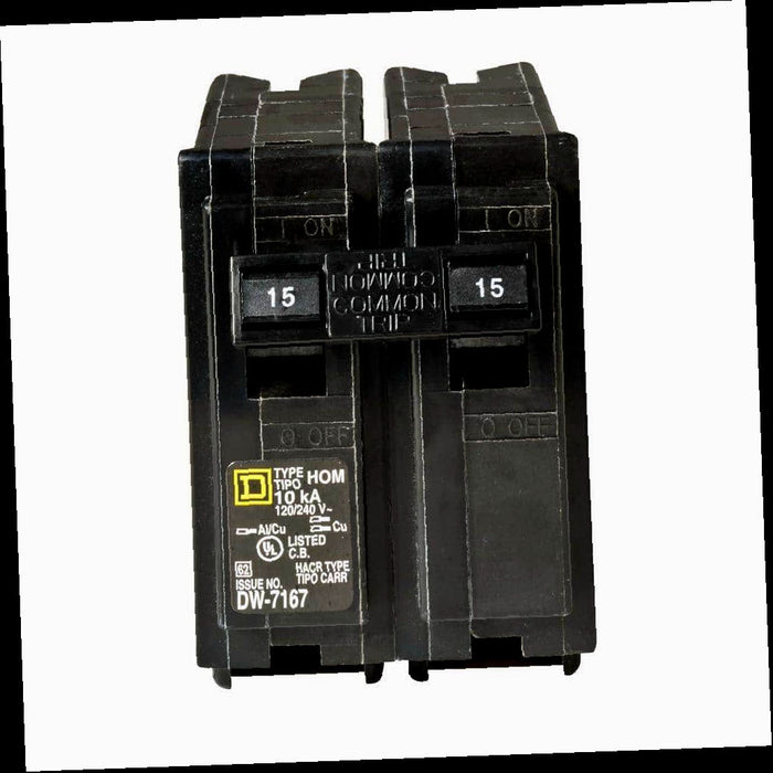 Circuit Breaker 15 Amp 2-Pole Circuit Homeline Breaker(HOM215CP)
