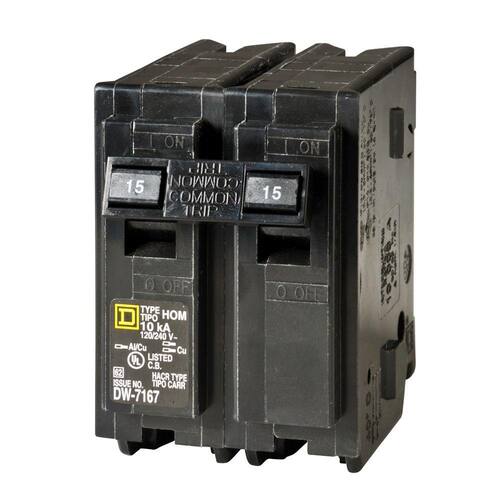 Circuit Breaker 15 Amp 2-Pole Circuit Homeline Breaker(HOM215CP)