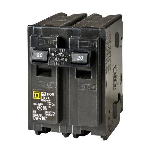 Circuit Breaker 20 Amp 2-Pole Circuit Homeline Breaker(HOM220CP)