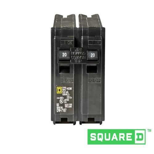 Circuit Breaker 20 Amp 2-Pole Circuit Homeline Breaker(HOM220CP)