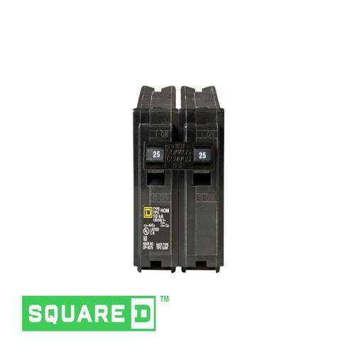 Circuit Breaker 25 Amp 2-Pole Circuit Homeline Breaker(HOM225CP)