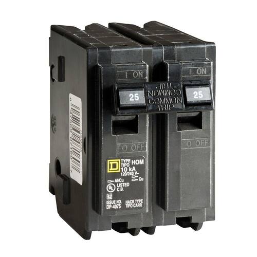 Circuit Breaker 25 Amp 2-Pole Circuit Homeline Breaker(HOM225CP)