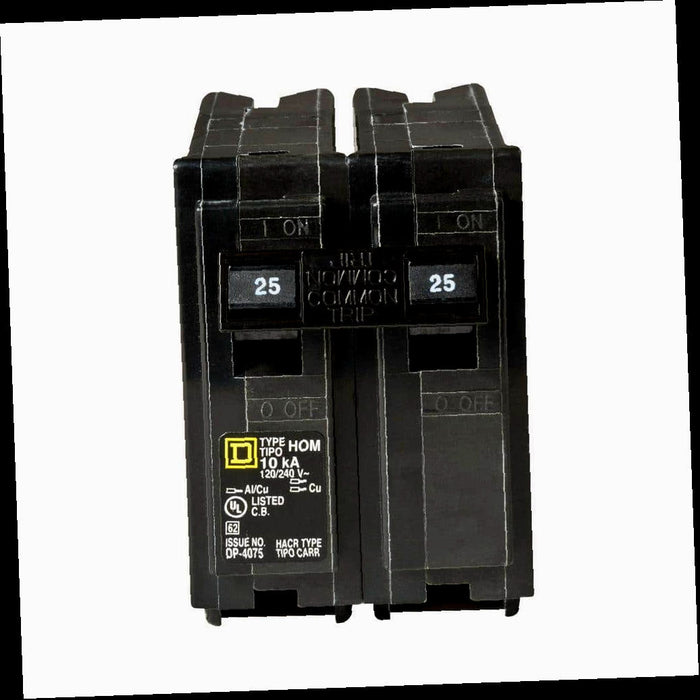 Circuit Breaker 25 Amp 2-Pole Circuit Homeline Breaker(HOM225CP)