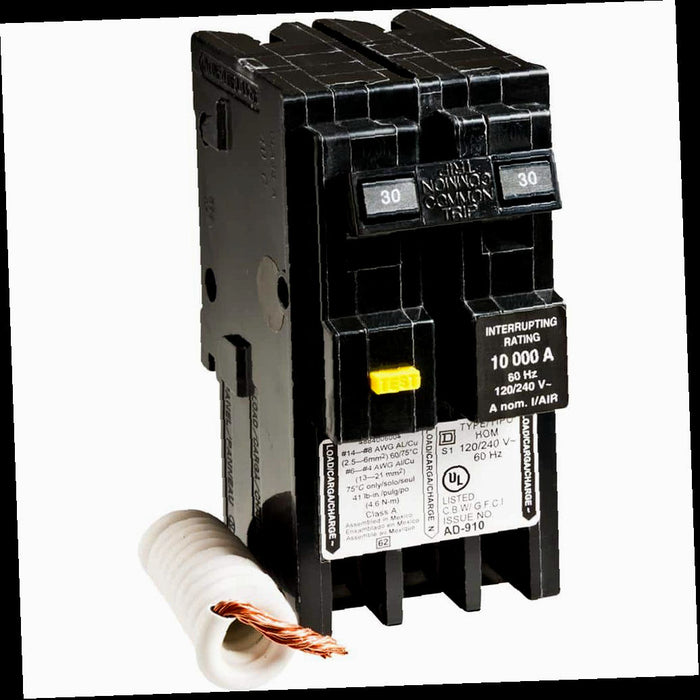 Circuit Breaker 30 Amp 2-Pole Circuit Homeline GFCI - Box Packaging