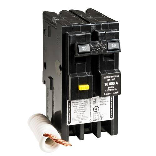 Circuit Breaker 30 Amp 2-Pole Circuit Homeline GFCI - Box Packaging