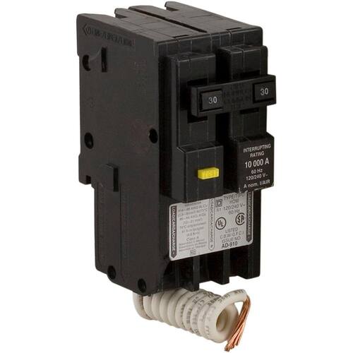 Circuit Breaker 30 Amp 2-Pole Circuit Homeline GFCI - Box Packaging