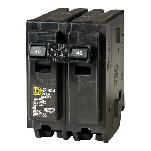 Circuit Breaker 40 Amp 2-Pole Circuit Homeline Breaker(HOM240CP)